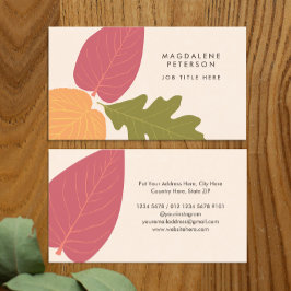 Tarjeta De Visita Minimalista moderno deja colores gráficos de la na