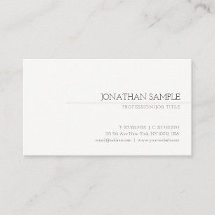 Tarjeta De Visita Minimalista Moderno Elegante Chic Profesional