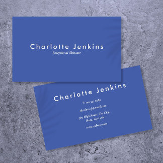 Tarjeta De Visita Minimalista Moderno Elegante Profesional Azul