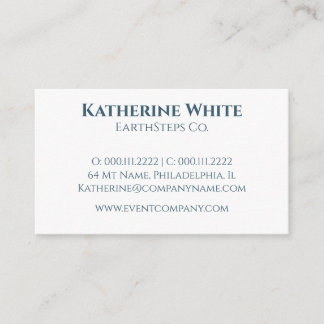 Tarjeta De Visita Minimalista moderno excursión en montaña azul blan