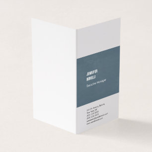 Tarjeta De Visita Minimalista moderno gris azul