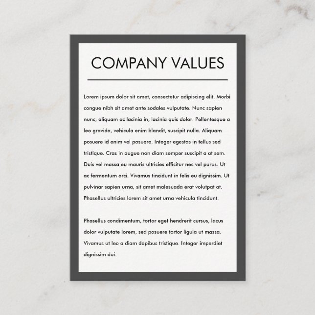 Tarjeta De Visita Minimalista moderno (gris/blanco) (Anverso)