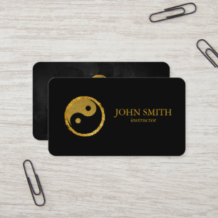 Tarjeta De Visita Minimalista Moderno Instructor de Yoga de Loto de