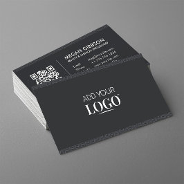 Tarjeta De Visita Minimalista moderno logotipo de código QR para med