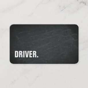 Tarjeta De Visita Minimalista Moderno Pizarra DRIVER Profesional