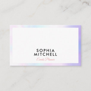 Tarjeta De Visita Minimalista Moderno Profesional Borde de Perla