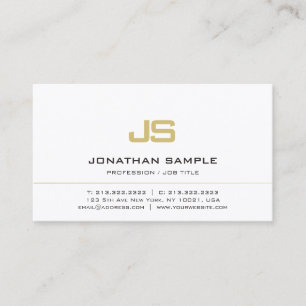 Tarjeta De Visita Minimalista moderno profesional elegante monograma