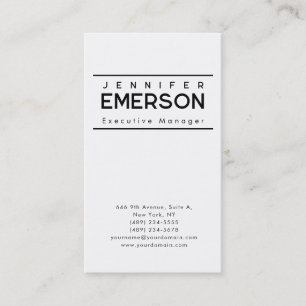 Tarjeta De Visita Minimalista moderno profesional sencillo
