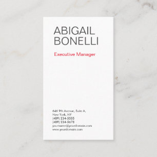 Tarjeta De Visita Minimalista moderno profesional sencillo