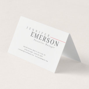 Tarjeta De Visita Minimalista moderno profesional sencillo