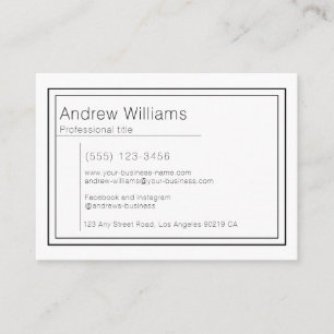 Tarjeta De Visita Minimalista Moderno Profesional Simple