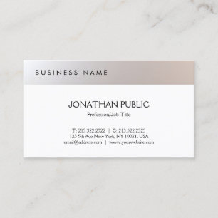 Tarjeta De Visita Minimalista Moderno Profesional Simple Elegante