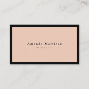 Tarjeta De Visita Minimalista moderno Rubor rosa x negro