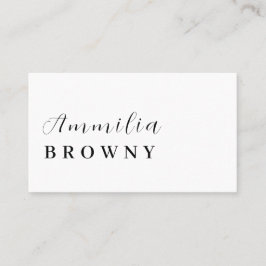 Tarjeta De Visita Minimalista Moderno | Script Profesional Elegante