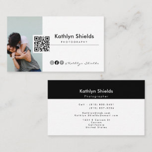 Tarjeta De Visita Minimalista moderno simple editable Fotografía