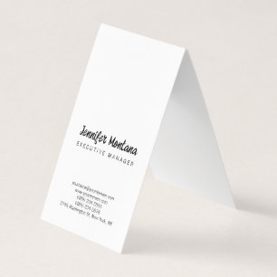 Tarjeta De Visita Minimalista moderno simple negro y blanco