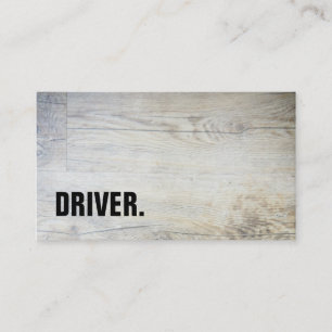 Tarjeta De Visita Mínimalista moderno tablón de madera CONDUCTOR Pro