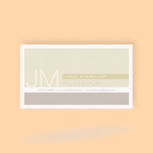 Tarjeta De Visita Minimalista moderno tonos terrosos beis