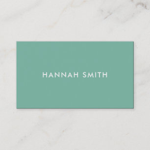 Tarjeta De Visita Minimalista moderno Verde azulado simple