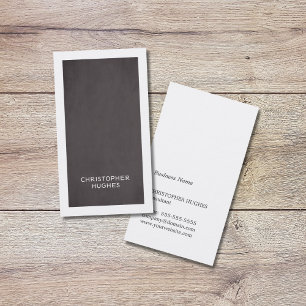 Tarjeta De Visita Minimalista moderno y elegante consultor gris blan