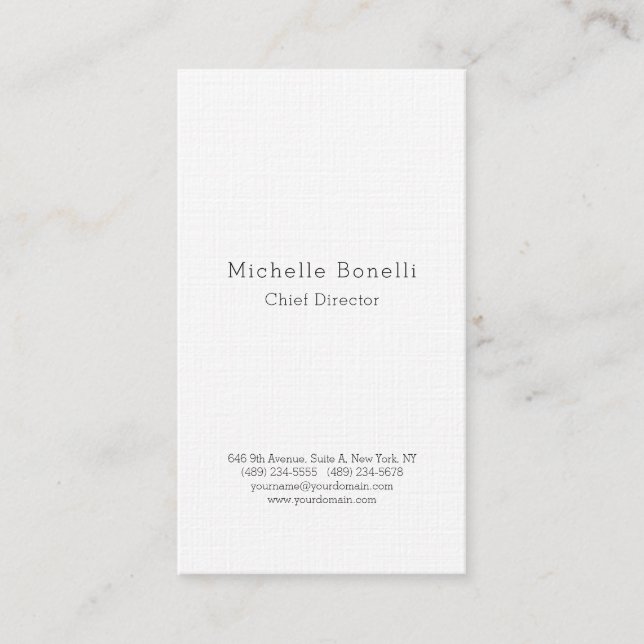 Tarjeta De Visita Minimalista moderno y elegante profesional (Anverso)