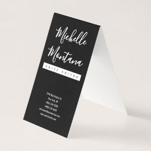 Tarjeta De Visita Minimalista Negro Profesional Moderno