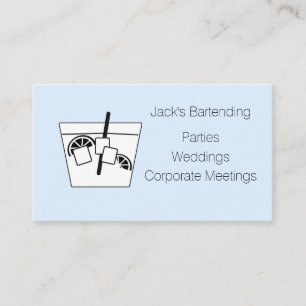 Tarjeta De Visita Minimalista negro y blanco sobre azul