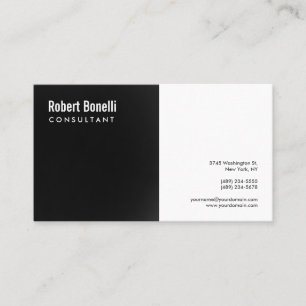 Tarjeta De Visita Minimalista Personalizado moderno blanco y gris os