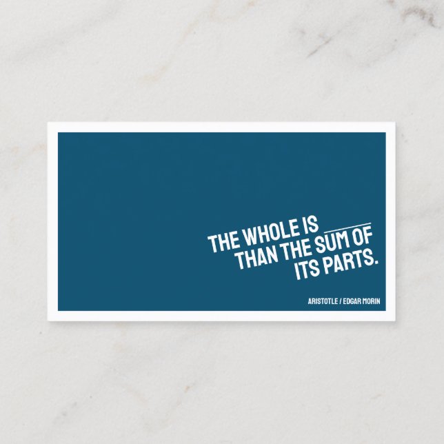 Tarjeta de visita Minimalista PHILOSOPHY (Reverso)