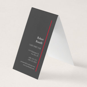 Tarjeta De Visita Minimalista Plano Moderno Premium Negro