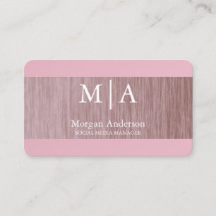 Tarjeta De Visita Minimalista Plata Estilo Profesional Metal Bruñido