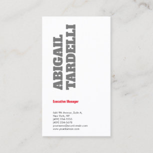 Tarjeta De Visita Minimalista profesional atrevido personalizado mod