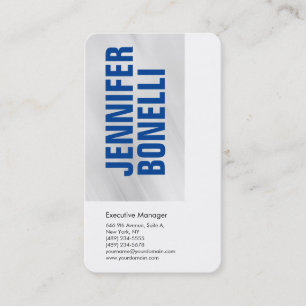 Tarjeta De Visita Minimalista profesional azul gris blanco