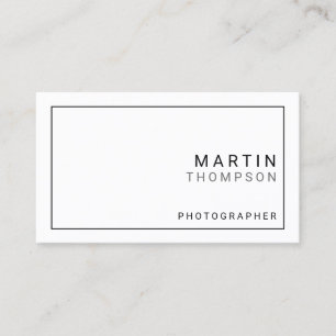 Tarjeta De Visita Minimalista Profesional Blanco