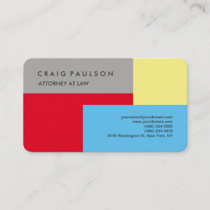 Tarjeta De Visita Minimalista profesional elegante colorido moderno