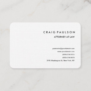 Tarjeta De Visita Minimalista profesional llano elegante moderno de