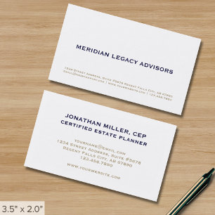 Tarjeta De Visita Minimalista profesional moderno
