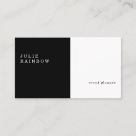 Tarjeta De Visita Minimalista profesional moderno en blanco y negro 