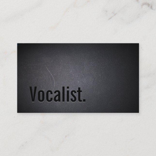 Tarjeta De Visita Minimalista profesional negro (Anverso)