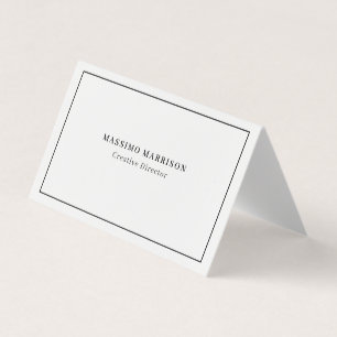 Tarjeta De Visita Minimalista profesional simple moderno en negro y