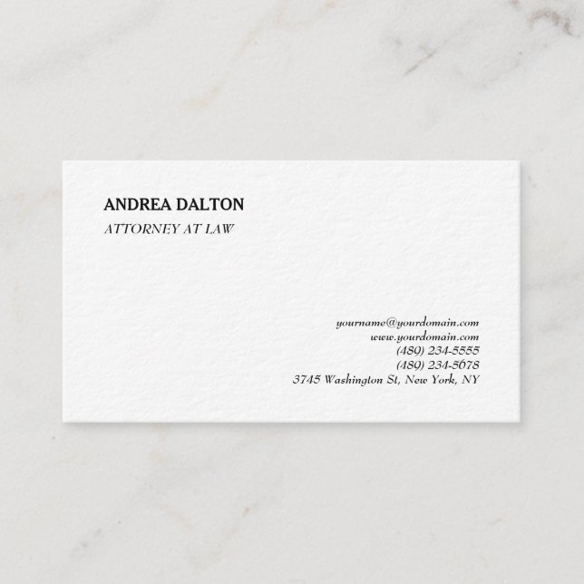 Tarjeta De Visita Minimalista profesional simple y elegante (Anverso)