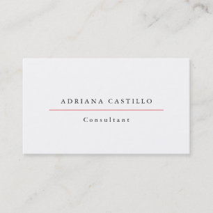 Tarjeta De Visita Minimalista profesional simple y sencillo de moda