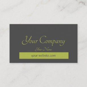 Tarjeta De Visita Minimalista profesional verde negro