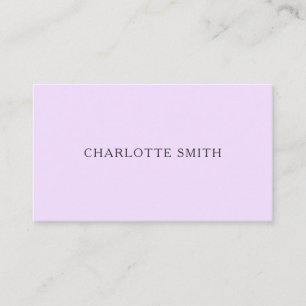 Tarjeta de visita minimalista púrpura y rosa Past