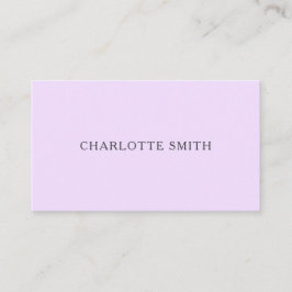 Tarjeta de visita minimalista púrpura y rosa Paste