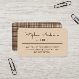 Tarjeta De Visita Minimalista retro moderno de mediados de siglo