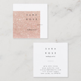 Tarjeta de visita Minimalista Rosa Gold