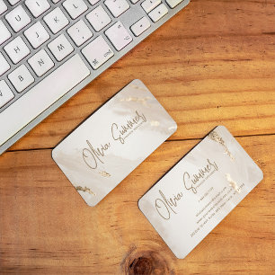 Tarjeta De Visita Minimalista rosa y blanco