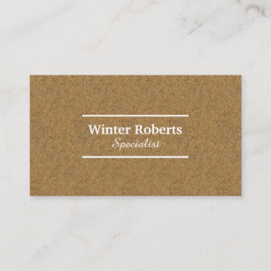 Tarjeta De Visita Minimalista rústico kraft paper profesional