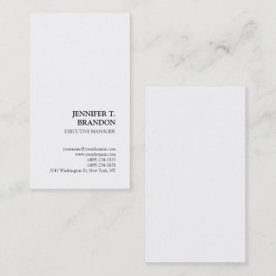 Tarjeta De Visita Minimalista Sencillo Moderno Profesional Blanco